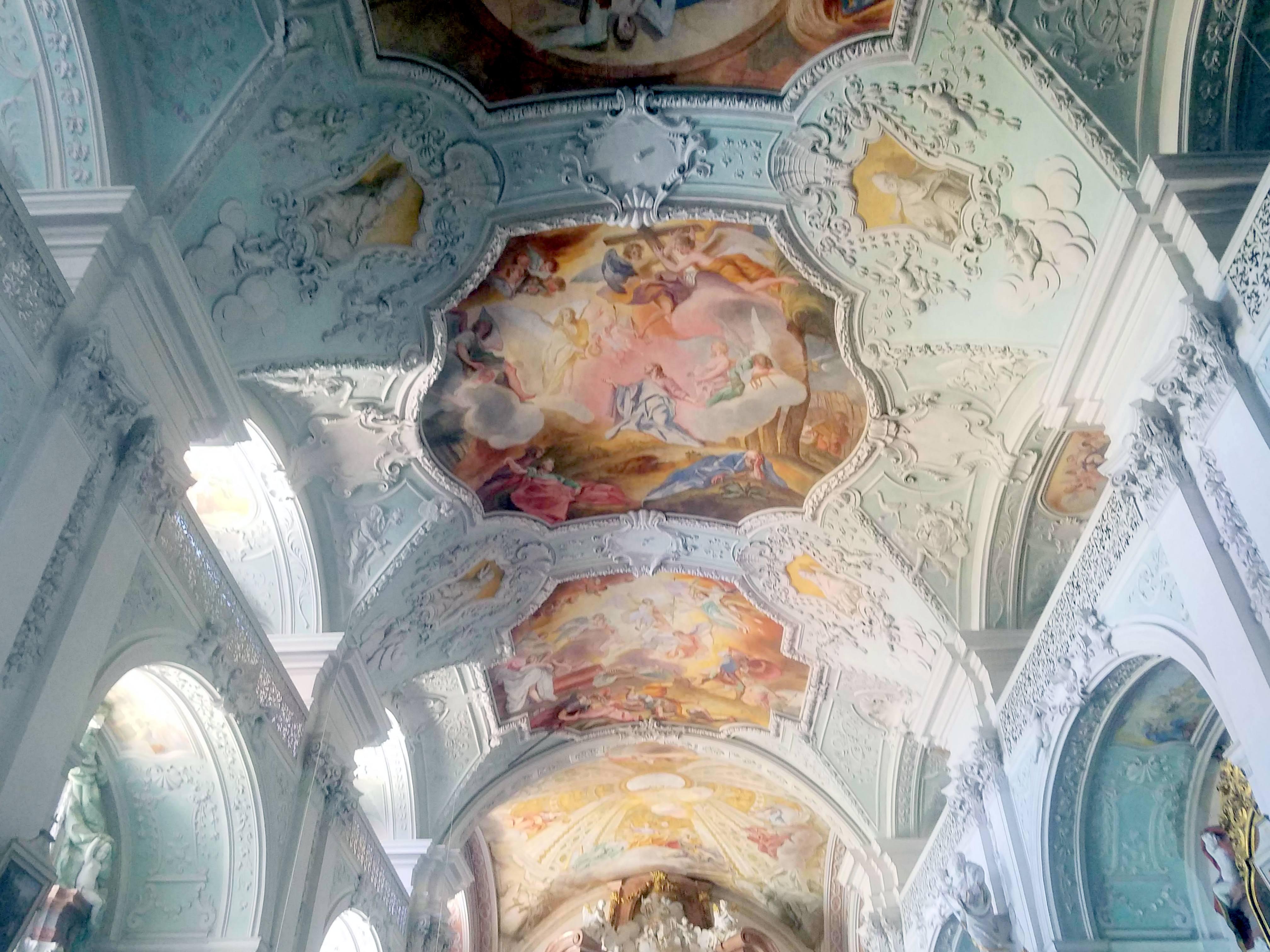 Cosmas Damian Asam (1713–1738), Fresken in Chor und Langhaus, Michelfeld (Auerbach in der Oberpfalz), ehem. Benediktinerabtei, ehem. Klosterkirche, jetzt Pfarrkirche St. Johannes Ev., 1717–1718