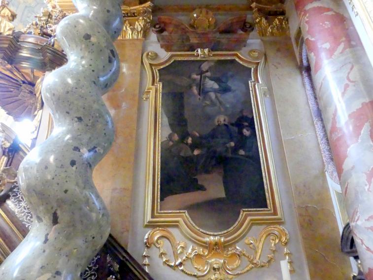 Andrea Pozzo (1671–1709), Je ein Altarbild und zwei Seitenbilder in den acht Seitenkapellen, Wien, Jesuitenkirche Mariä Himmelfahrt, St. Ignatius und St. Franz Xaver (Universitätskirche ), 1703–1709, Bild 12/24