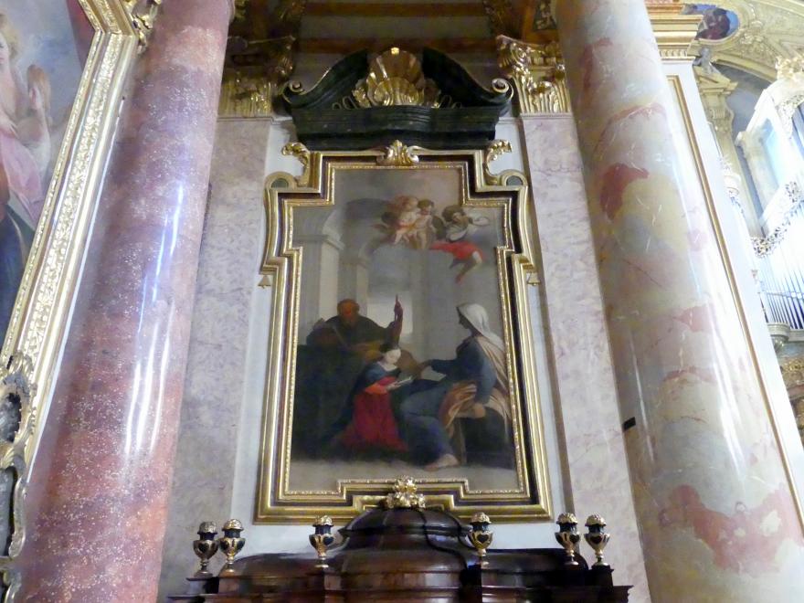 Andrea Pozzo (1671–1709), Je ein Altarbild und zwei Seitenbilder in den acht Seitenkapellen, Wien, Jesuitenkirche Mariä Himmelfahrt, St. Ignatius und St. Franz Xaver (Universitätskirche ), 1703–1709, Bild 22/24