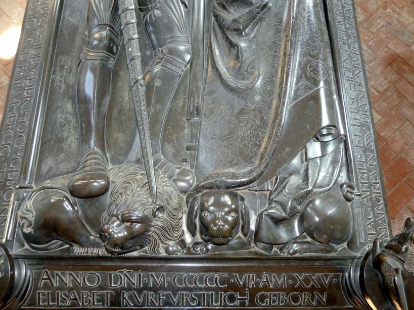 Hermann Vischer der Jüngere (1508–1510), Grabmal Elisabeth von Brandenburg (1474–1507) und Hermann VIII. von Henneberg (1470-1535), Römhild, Stiftskirche Jungfrau Maria und Johannes der Täufer, nach 1507, Bild 13/18