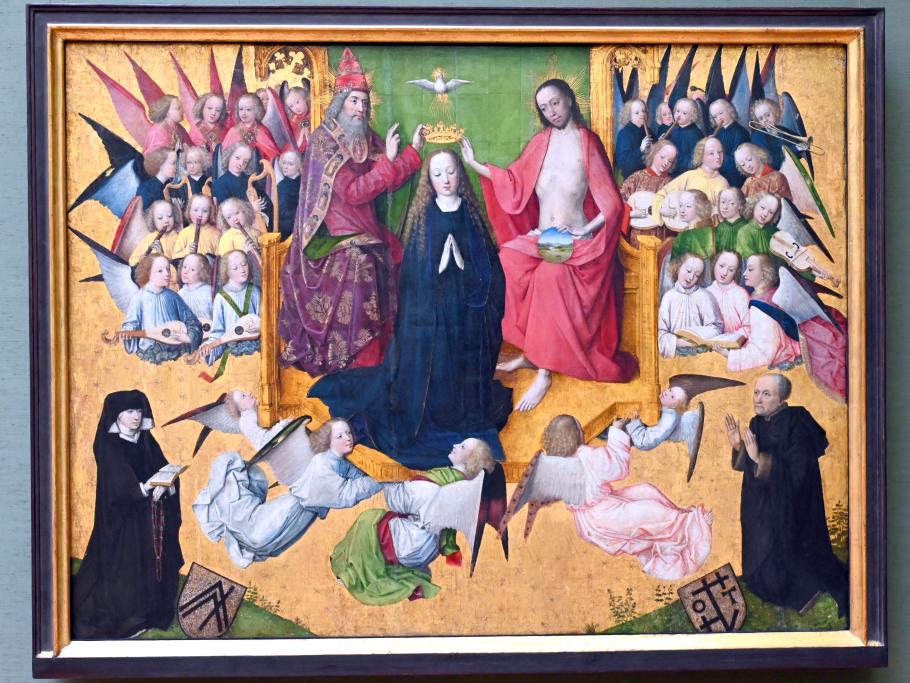 Meister der Lyversberg-Passion (1465–1467), Krönung Mariae, Köln, Pfarrkirche St. Kolumba, jetzt München, Alte Pinakothek, Obergeschoss Saal III, um 1465–1470