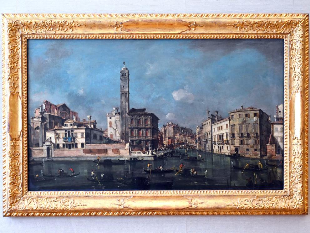 Francesco Guardi (1755–1790), Der Canal Grande bei San Geremia, München, Alte Pinakothek, Obergeschoss Saal XIIb, um 1760, Bild 1/2