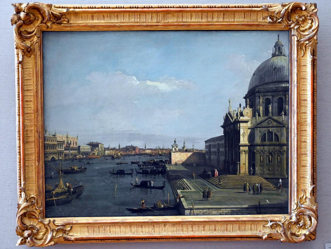 Giovanni Antonio Canal ("Canaletto") (1722–1765), Santa Maria della Salute und die Riva degli Schiavoni in Venedig, München, Alte Pinakothek, Obergeschoss Saal XIIb, um 1736–1738