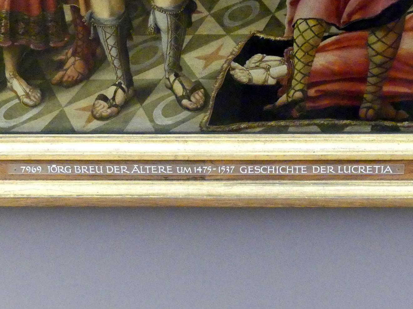 Jörg Breu der Ältere (1501–1534), Geschichte der Lucretia, München, Alte Pinakothek, Erdgeschoss Saal I, 1528, Bild 2/2