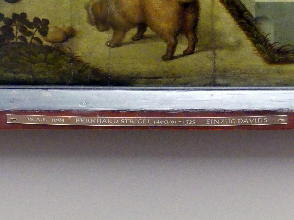 Bernhard Strigel (1475–1528), Rückkehr Davids mit dem Haupt des Goliath, München, Alte Pinakothek, Erdgeschoss Saal IIb, um 1500, Bild 2/2