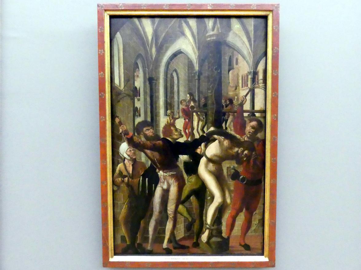 Marx Reichlich (1489–1520), Geißelung Christi, Neustift bei Brixen (Südtirol), Augustiner-Chorherrenstift, jetzt München, Alte Pinakothek, Erdgeschoss Saal II, 1506, Bild 1/2