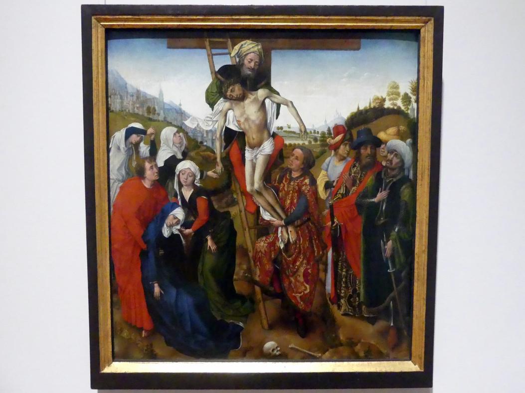 Rogier van der Weyden (Umkreis) (1450), Kreuzabnahme Christi, München, Alte Pinakothek, Erdgeschoss Saal IIc, Mitte 15. Jhd., Bild 1/2