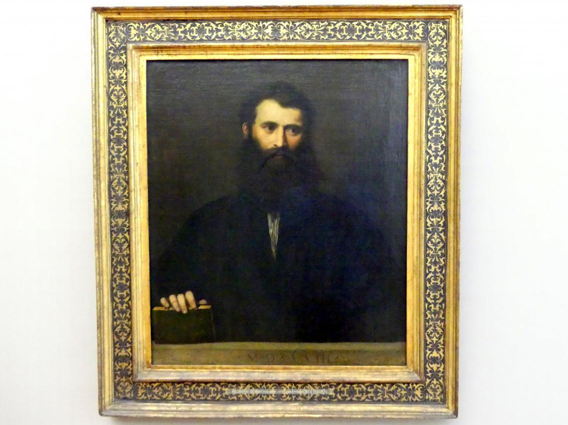 Paris Bordone (1523–1560), Bildnis eines Mannes, München, Alte Pinakothek, Obergeschoss Kabinett 4, 1523, Bild 1/2