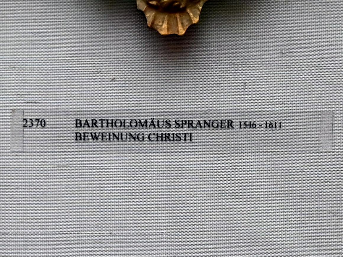 Bartholomäus Spranger (1569–1610), Beweinung Christi, München, Alte Pinakothek, Obergeschoss Kabinett 13, um 1576, Bild 2/2