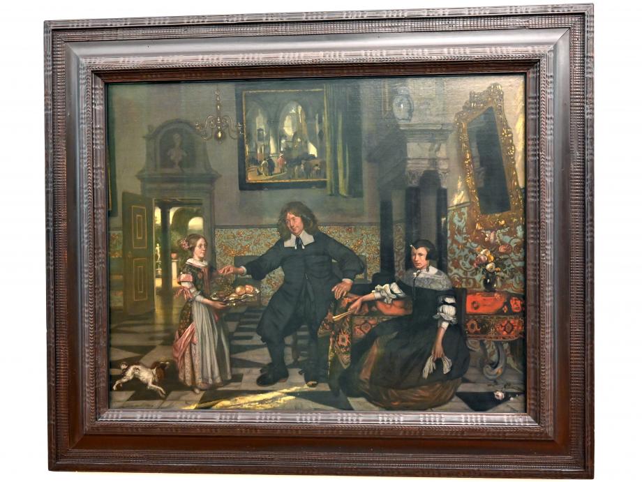 Emanuel de Witte (1650–1680), Familienbildnis, München, Alte Pinakothek, Obergeschoss Kabinett 19, 1678, Bild 1/2