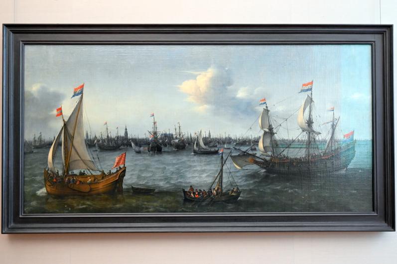 Hendrick Cornelisz. Vroom (1614–1630), Schiffe vor Amsterdam, München, Alte Pinakothek, Obergeschoss Kabinett 20, 1630, Bild 1/2