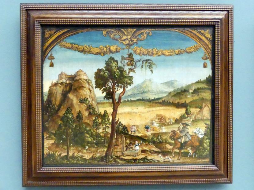 Hans Wertinger (1515–1526), Sieben Tafeln aus einer Folge von Monatsbildern, Nürnberg, Germanisches Nationalmuseum, Saal 113, um 1525–1526, Bild 5/9