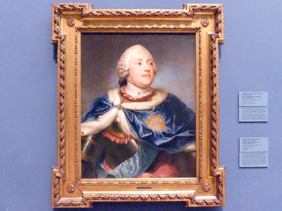 Anton Raphael Mengs (1744–1777), Kurfürst Friedrich Christian von Sachsen (1722-1763), Nürnberg, Germanisches Nationalmuseum, Saal 129, um 1750–1751, Bild 1/2