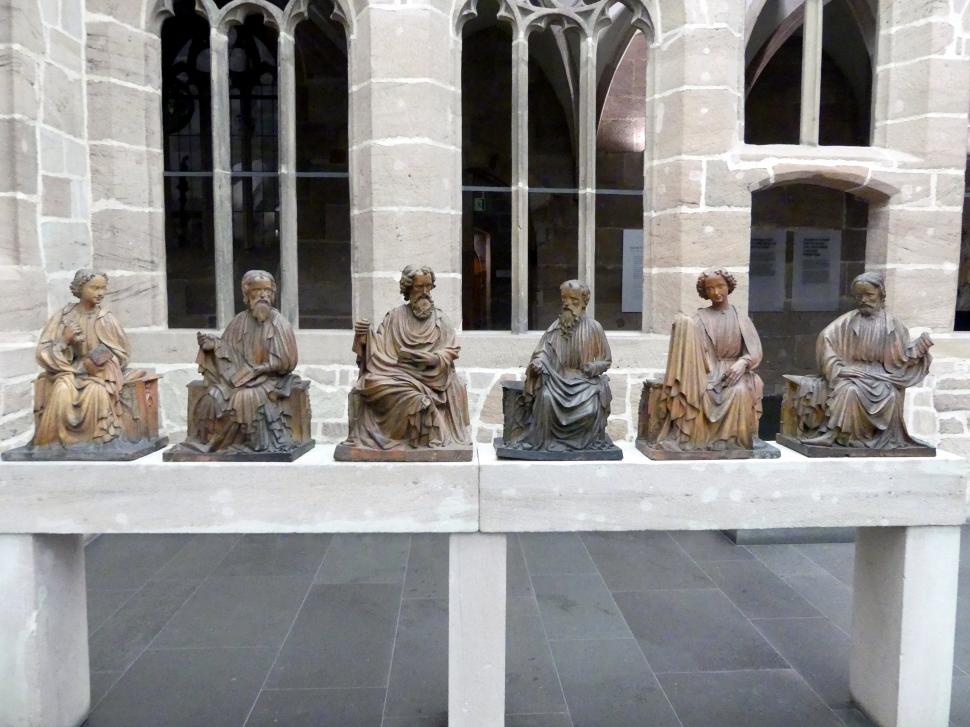 Meister der Nürnberger Tonapostel (1420), Sechs Apostel, Nürnberg, Kirche St. Lorenz, jetzt Nürnberg, Germanisches Nationalmuseum, Saal 35, um 1420, Bild 1/2