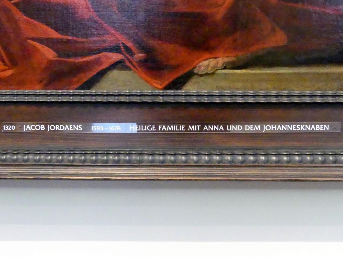 Jacob Jordaens (1615–1665), Heilige Familie mit Anna und dem Johannesknaben, Neuburg an der Donau, Staatsgalerie Neuburg, um 1620–1625, Bild 2/2