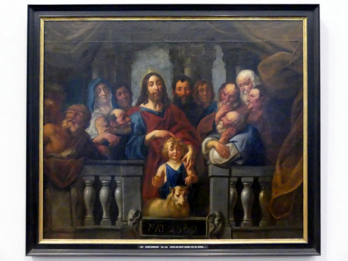 Jacob Jordaens (1615–1665), Wenn Ihr nicht werdet wie die Kinder, Neuburg an der Donau, Staatsgalerie Neuburg, um 1660–1670