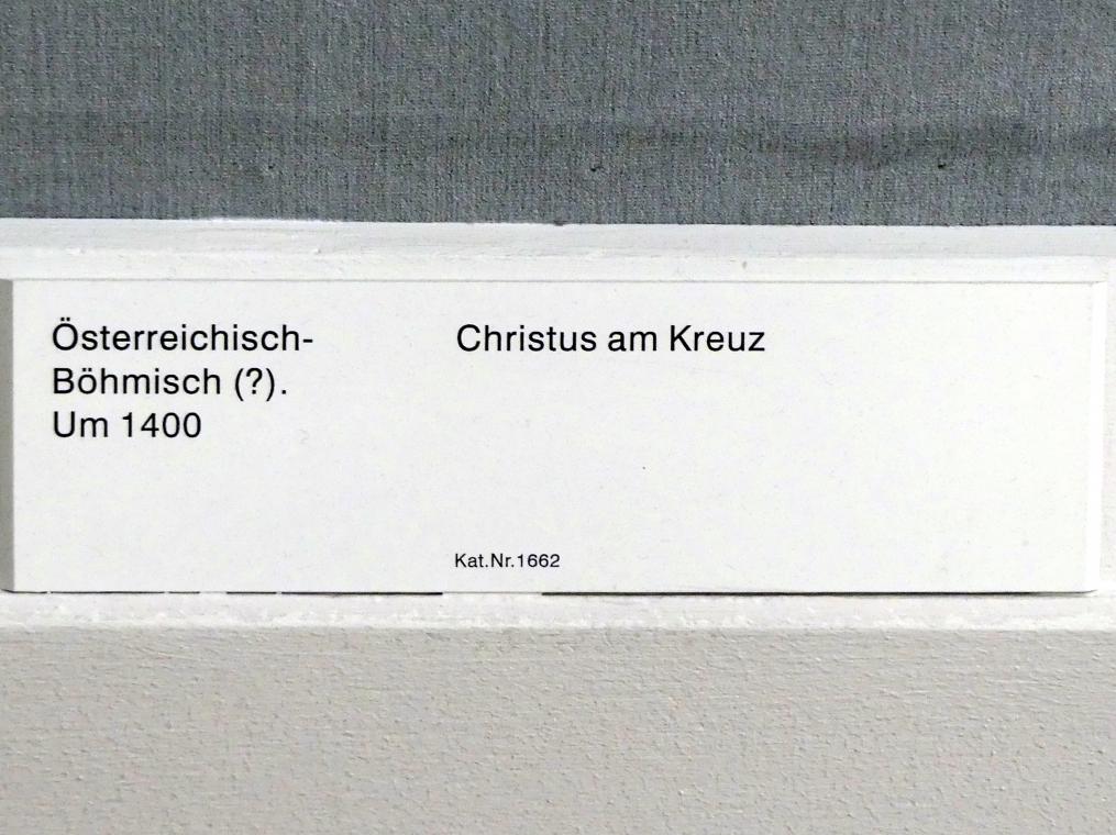 Christus am Kreuz, Berlin, Gemäldegalerie ("Berliner Wunder"), Saal I, um 1400, Bild 2/2