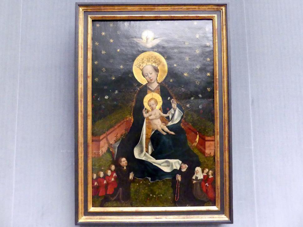 Meister von 1456 (1452–1455), Die Madonna auf der Mondsichel, Berlin, Gemäldegalerie ("Berliner Wunder"), Saal II, um 1450–1460, Bild 1/2