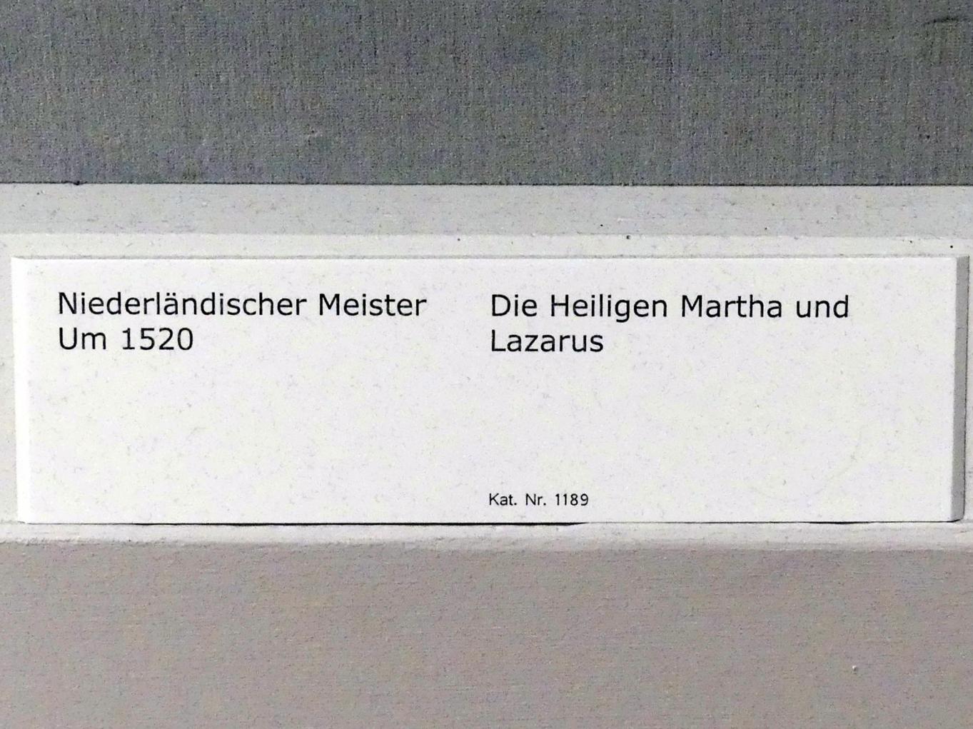 Die Heiligen Martha und Lazarus, Berlin, Gemäldegalerie ("Berliner Wunder"), Saal VI, um 1520, Bild 2/2