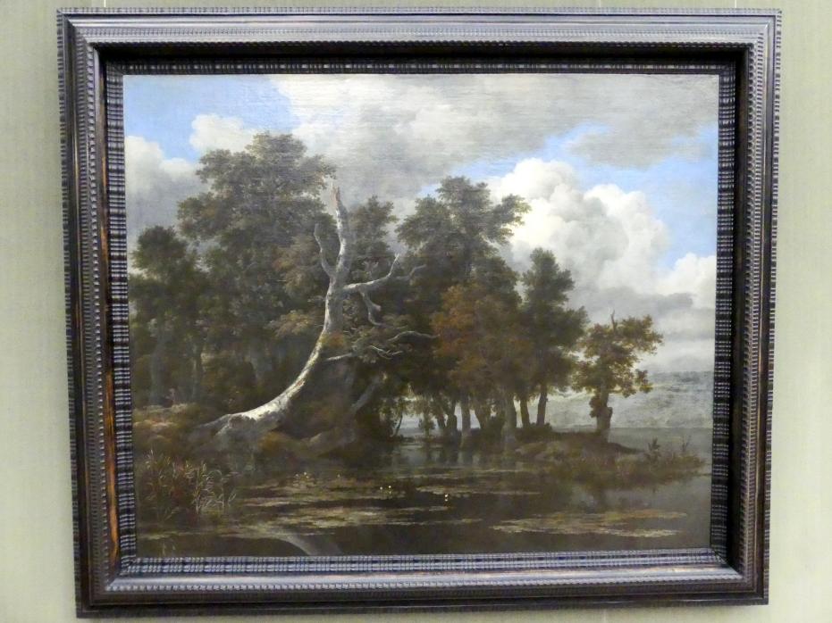 Jacob van Ruisdael (1646–1677), Eichen an einem See mit Wasserrosen, Berlin, Gemäldegalerie ("Berliner Wunder"), Saal XI, 1665–1669