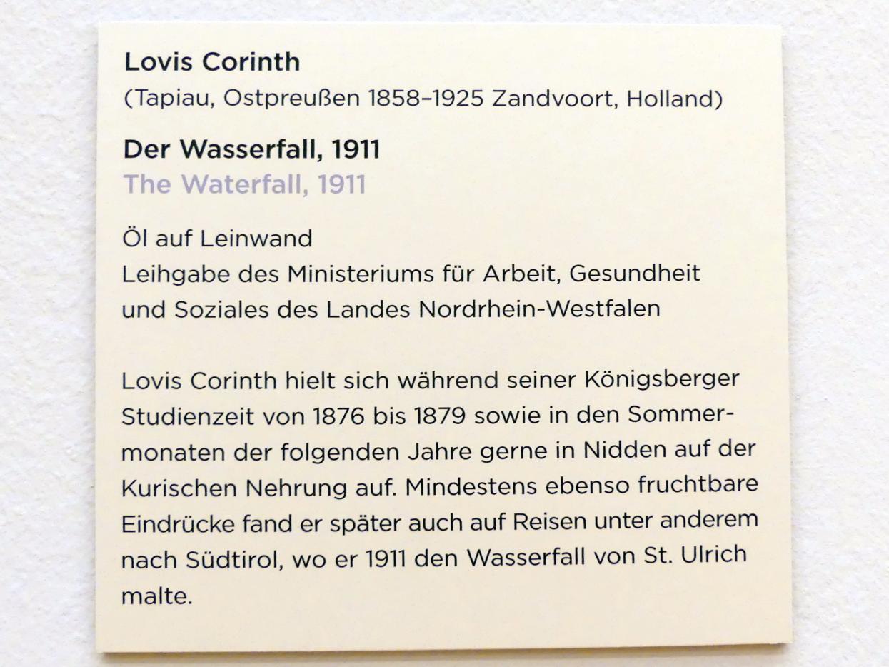 Lovis Corinth (1891–1925), Der Wasserfall, Regensburg, Ostdeutsche Galerie, Saal 5, 1911, Bild 2/2