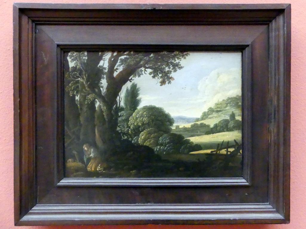 Jacob Pynas (1616–1631), Landschaft mit büßender Magdalena, Berlin, Gemäldegalerie ("Berliner Wunder"), Saal XIV, um 1615–1620, Bild 1/2