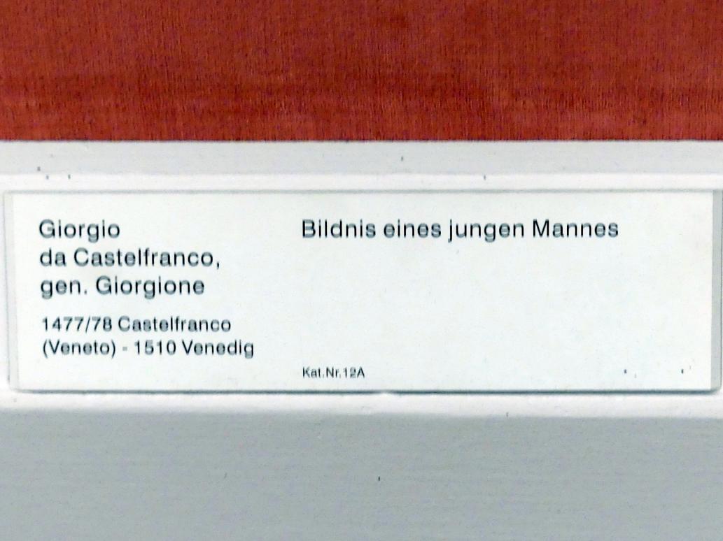 Giorgio da Castelfranco (Giorgione) (1505–1510), Bildnis eines jungen Mannes, Berlin, Gemäldegalerie ("Berliner Wunder"), Saal XVI, Undatiert, Bild 2/2