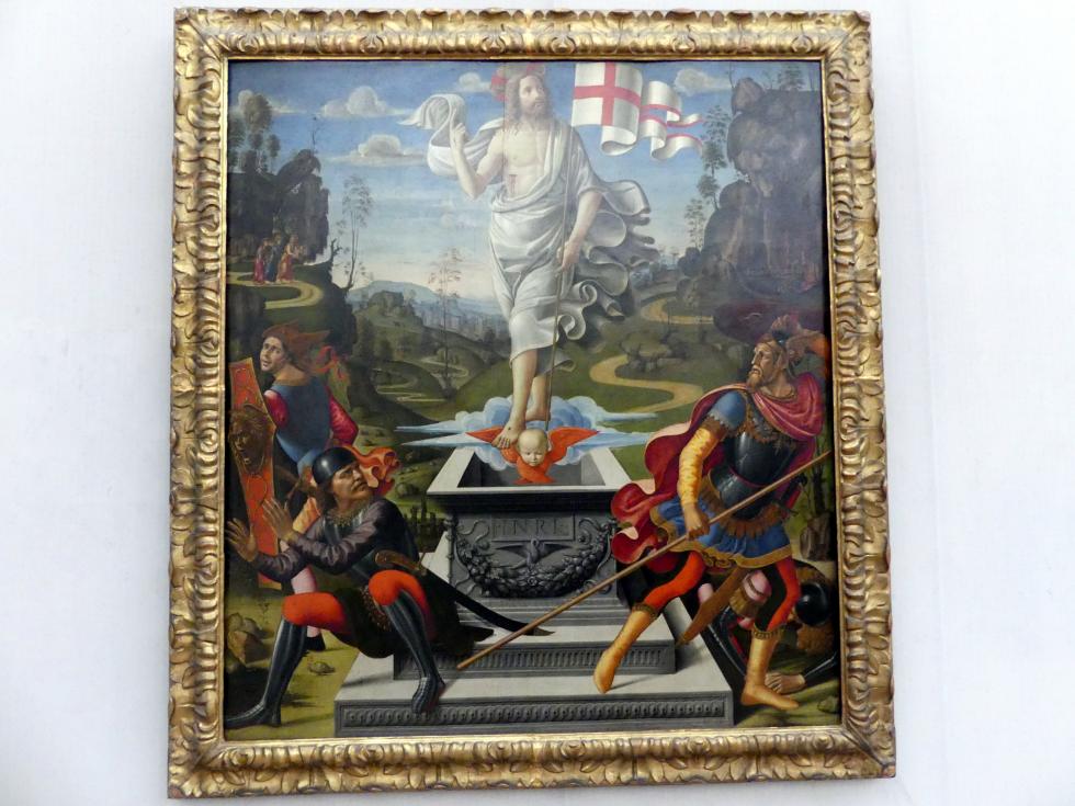 Domenico Ghirlandaio (Werkstatt) (1490), Die Auferstehung Christi, Berlin, Gemäldegalerie ("Berliner Wunder"), Saal XVIII, Undatiert, Bild 1/2