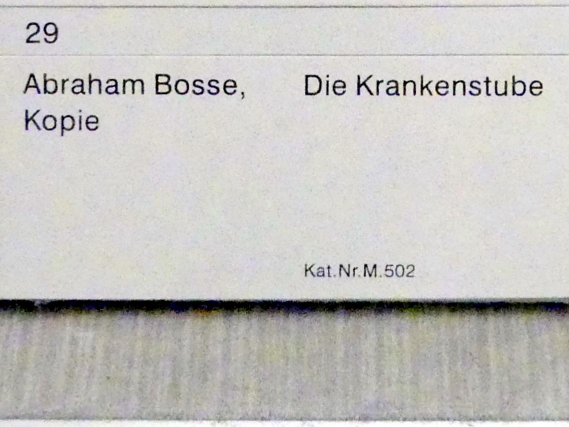 Abraham Bosse (Kopie) (Undatiert), Die Krankenstube, Berlin, Gemäldegalerie ("Berliner Wunder"), Kabinett 34, Undatiert, Bild 2/2