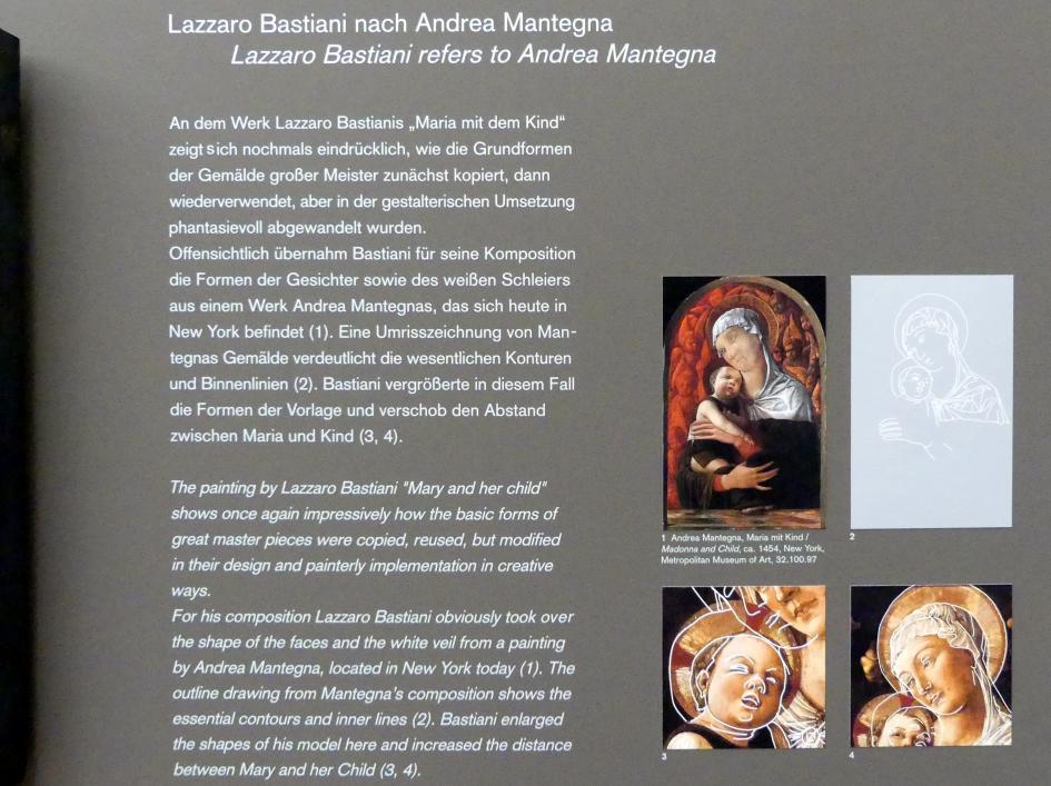 Lazzaro Bastiani (1500), Maria mit dem Kind, in gemaltem Rahmen, Berlin, Gemäldegalerie ("Berliner Wunder"), Kabinett 38, Undatiert, Bild 3/3