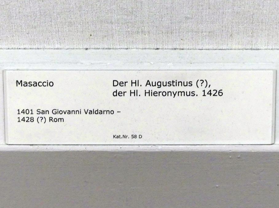 Masaccio (1426–1428), Der hl. Hieronymus, Berlin, Gemäldegalerie ("Berliner Wunder"), Kabinett 39, 1426, Bild 2/2