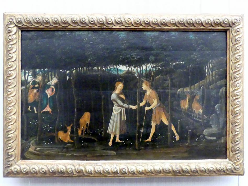 Domenico Ghirlandaio (1473–1494), Die Begegnung des Christusknaben mit dem Johannesknaben, Berlin, Gemäldegalerie ("Berliner Wunder"), Kabinett 39, Undatiert