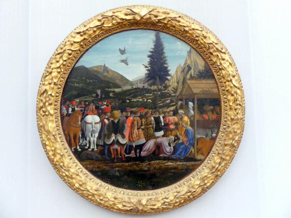 Domenico Veneziano (1440–1446), Die Anbetung der Könige, Berlin, Gemäldegalerie ("Berliner Wunder"), Kabinett 39, um 1439–1441