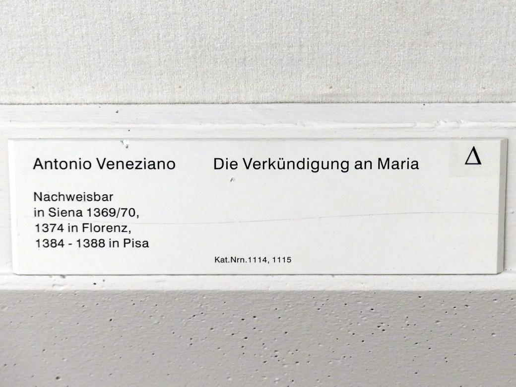Antonio Veneziano (1386), Die Verkündigung an Maria, Berlin, Gemäldegalerie ("Berliner Wunder"), Kabinett 41, Undatiert, Bild 4/4