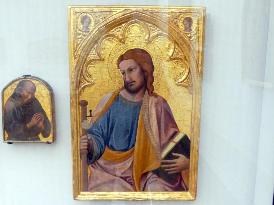 Antonio Veneziano (1386), Der Apostel Jakobus der Ältere, Berlin, Gemäldegalerie ("Berliner Wunder"), Kabinett 41, um 1385–1388