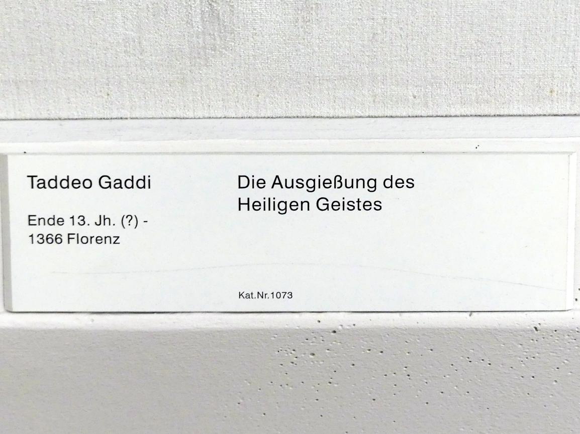 Taddeo Gaddi (1334–1345), Die Ausgießung des Heiligen Geistes, Berlin, Gemäldegalerie ("Berliner Wunder"), Kabinett 41, Undatiert, Bild 2/2