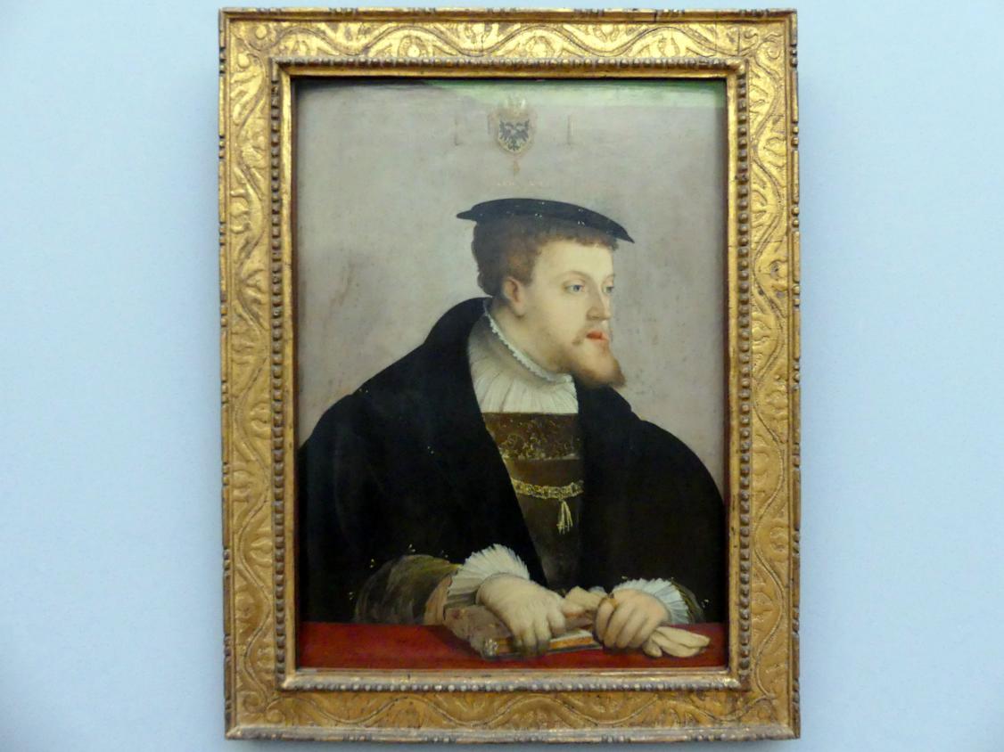 Christoph Amberger (1525–1552), Kaiser Karl V. (1500-1558), Berlin, Gemäldegalerie ("Berliner Wunder"), Kabinett 1, um 1532