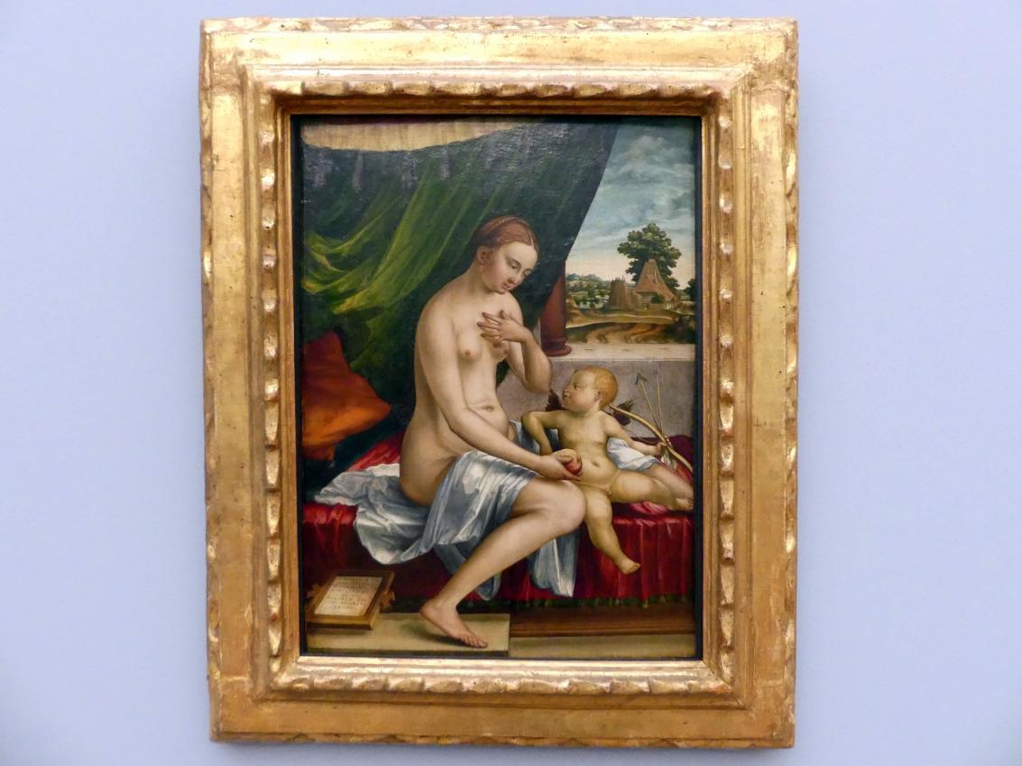 Georg Pencz (1528–1548), Venus und Amor, Berlin, Gemäldegalerie ("Berliner Wunder"), Kabinett 1, um 1528–1529, Bild 1/2