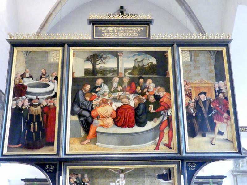 Lucas Cranach der Ältere (1502–1550), Reformationsaltar, Lutherstadt Wittenberg, Stadt- und Pfarrkirche St. Marien, 1547–1548, Bild 2/4