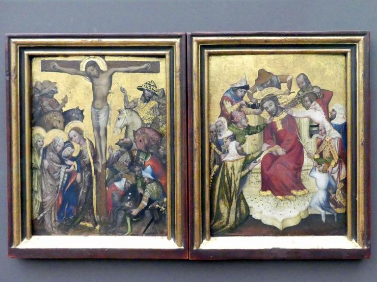 Die Verspottung Christi, Berlin, Gemäldegalerie ("Berliner Wunder"), Kabinett 4, um 1400–1410, Bild 2/3
