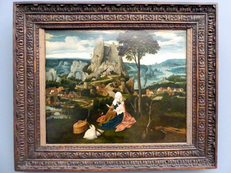Joachim Patinir (Patenier) (1513–1521), Die Ruhe auf der Flucht nach Ägypten, Berlin, Gemäldegalerie ("Berliner Wunder"), Kabinett 6, um 1520