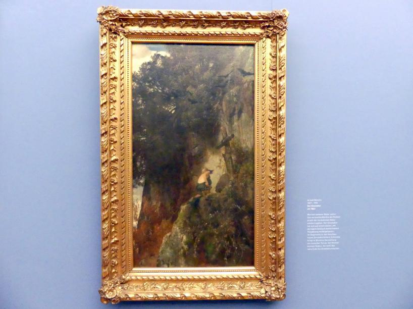 Arnold Böcklin (1851–1897), Der Einsiedler, München, Sammlung Schack, Obergeschoss Saal 14, um 1863, Bild 1/2