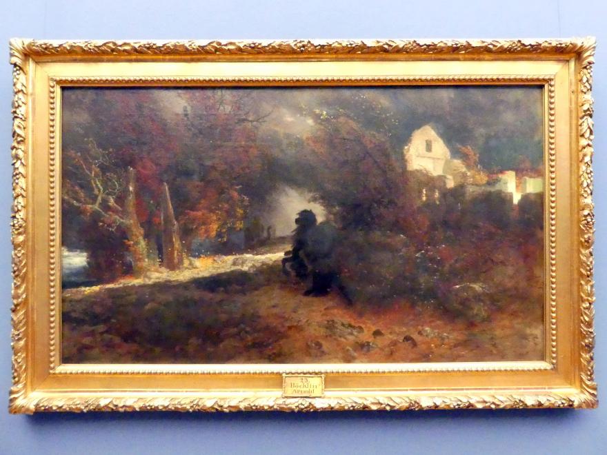 Arnold Böcklin (1851–1897), Der Ritt des Todes, München, Sammlung Schack, Obergeschoss Saal 14, 1871, Bild 1/2