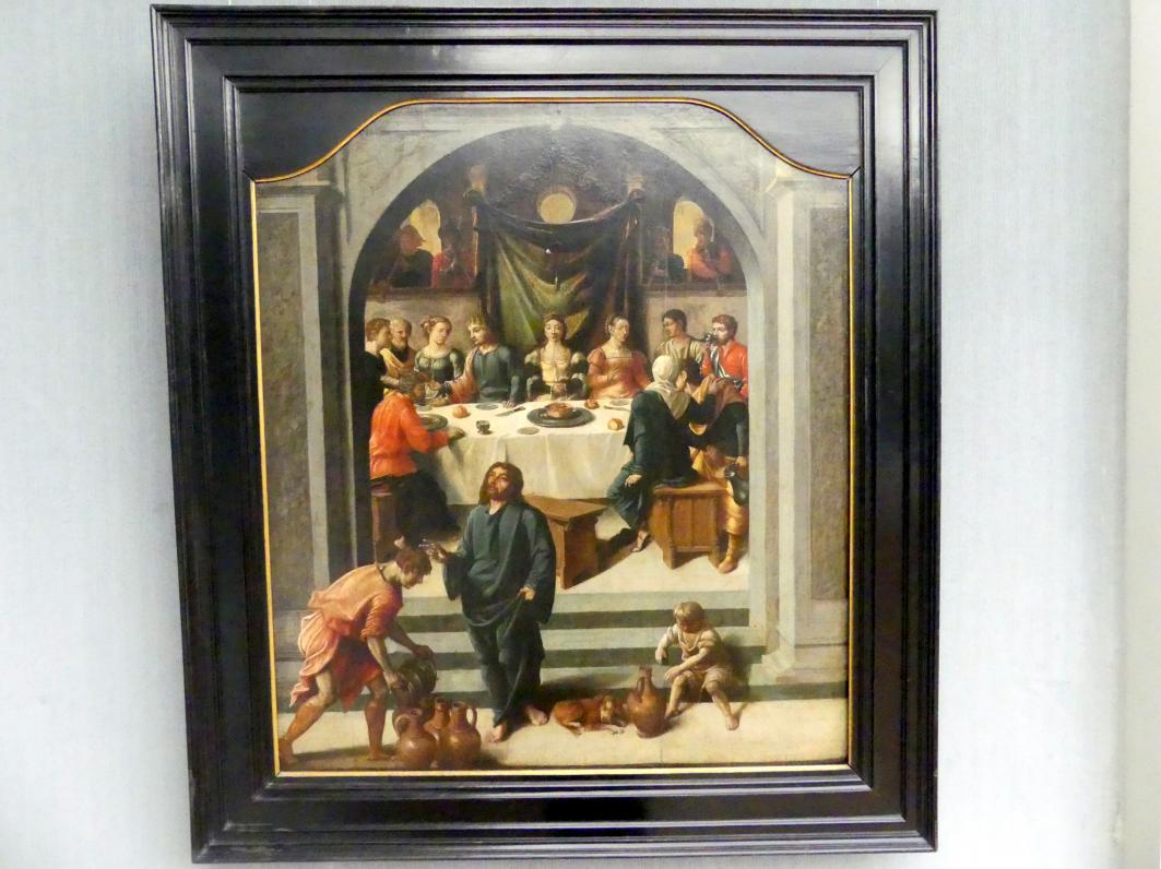 Jan Swart van Groningen (1530–1537), Die Hochzeit zu Kana, Berlin, Gemäldegalerie ("Berliner Wunder"), Kabinett 7, Undatiert, Bild 1/2
