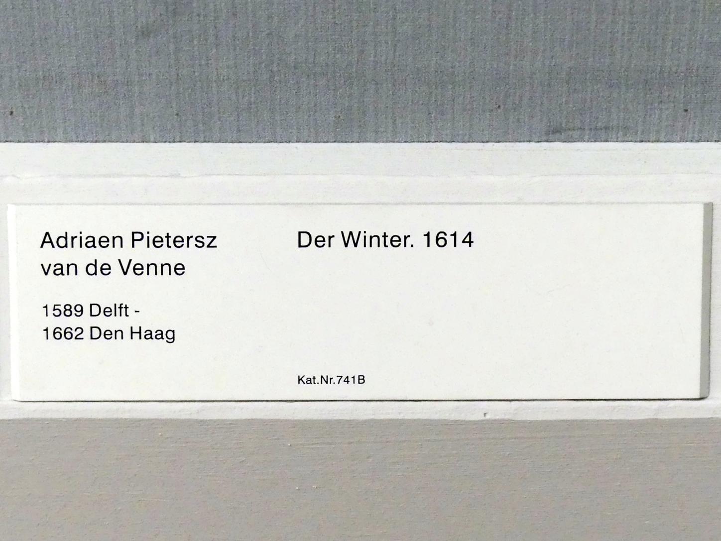 Adriaen Pietersz. van de Venne (1614–1650), Der Winter, Berlin, Gemäldegalerie ("Berliner Wunder"), Kabinett 8, 1614, Bild 2/2