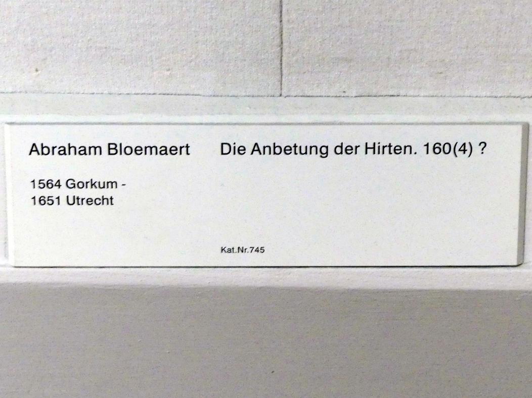 Abraham Bloemaert (1592–1637), Die Anbetung der Hirten, Berlin, Gemäldegalerie ("Berliner Wunder"), Kabinett 11, um 1604, Bild 2/2