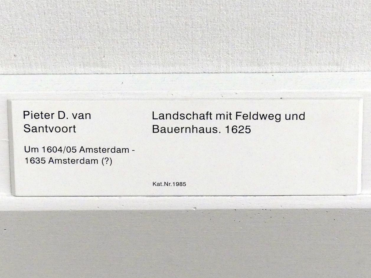 Pieter Dircksz. van Santvoort (1625), Landschaft mit Feldweg und Bauernhaus, Berlin, Gemäldegalerie ("Berliner Wunder"), Kabinett 12, 1625, Bild 2/2