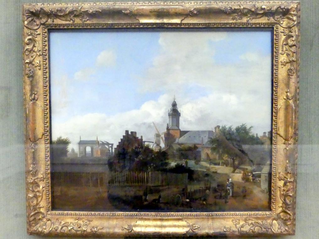 Jan van der Heyden (1652–1712), Straße vor dem Haarlemer Tor in Amsterdam, Berlin, Gemäldegalerie ("Berliner Wunder"), Kabinett 15, um 1665–1669, Bild 1/2