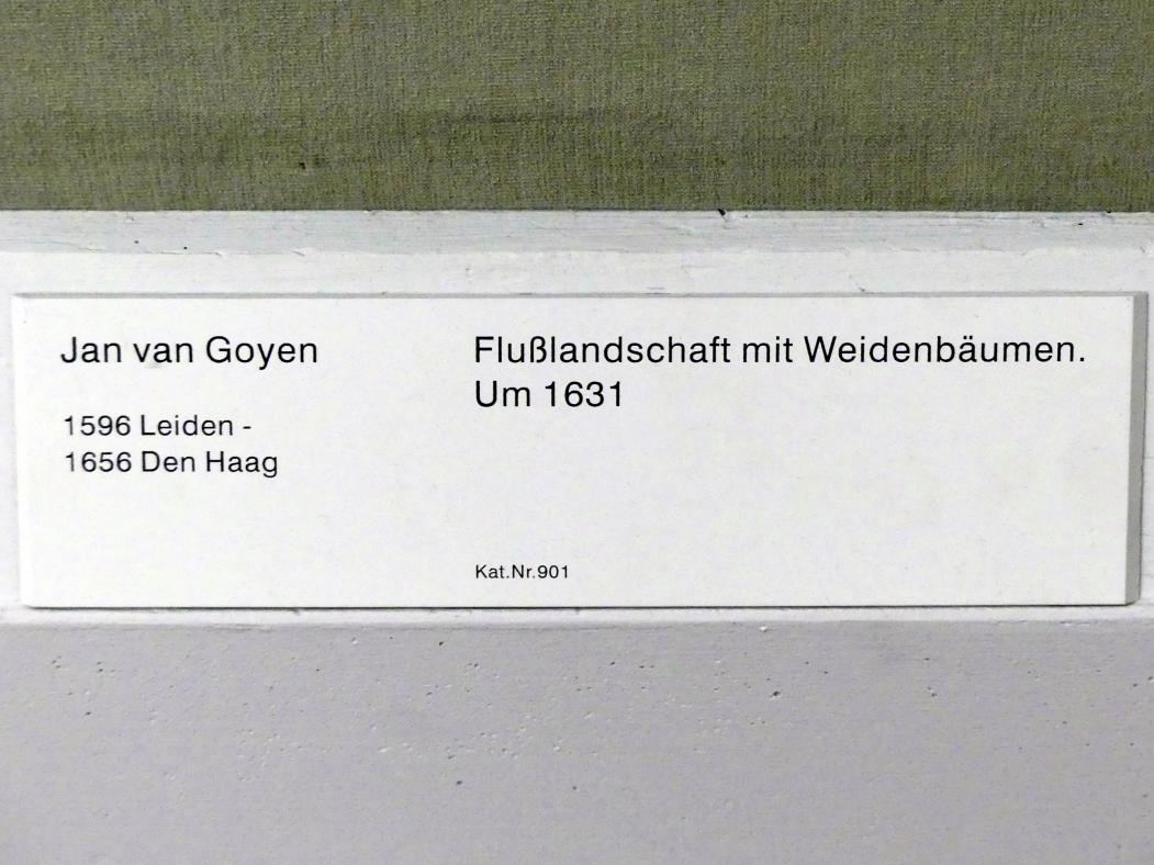 Jan van Goyen (1621–1657), Flusslandschaft mit Weidenbäumen, Berlin, Gemäldegalerie ("Berliner Wunder"), Kabinett 15, um 1631, Bild 2/2