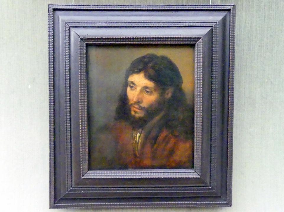 Rembrandt (Rembrandt Harmenszoon van Rijn) (1627–1669), Christuskopf, Berlin, Gemäldegalerie ("Berliner Wunder"), Kabinett 16, Undatiert, Bild 1/2